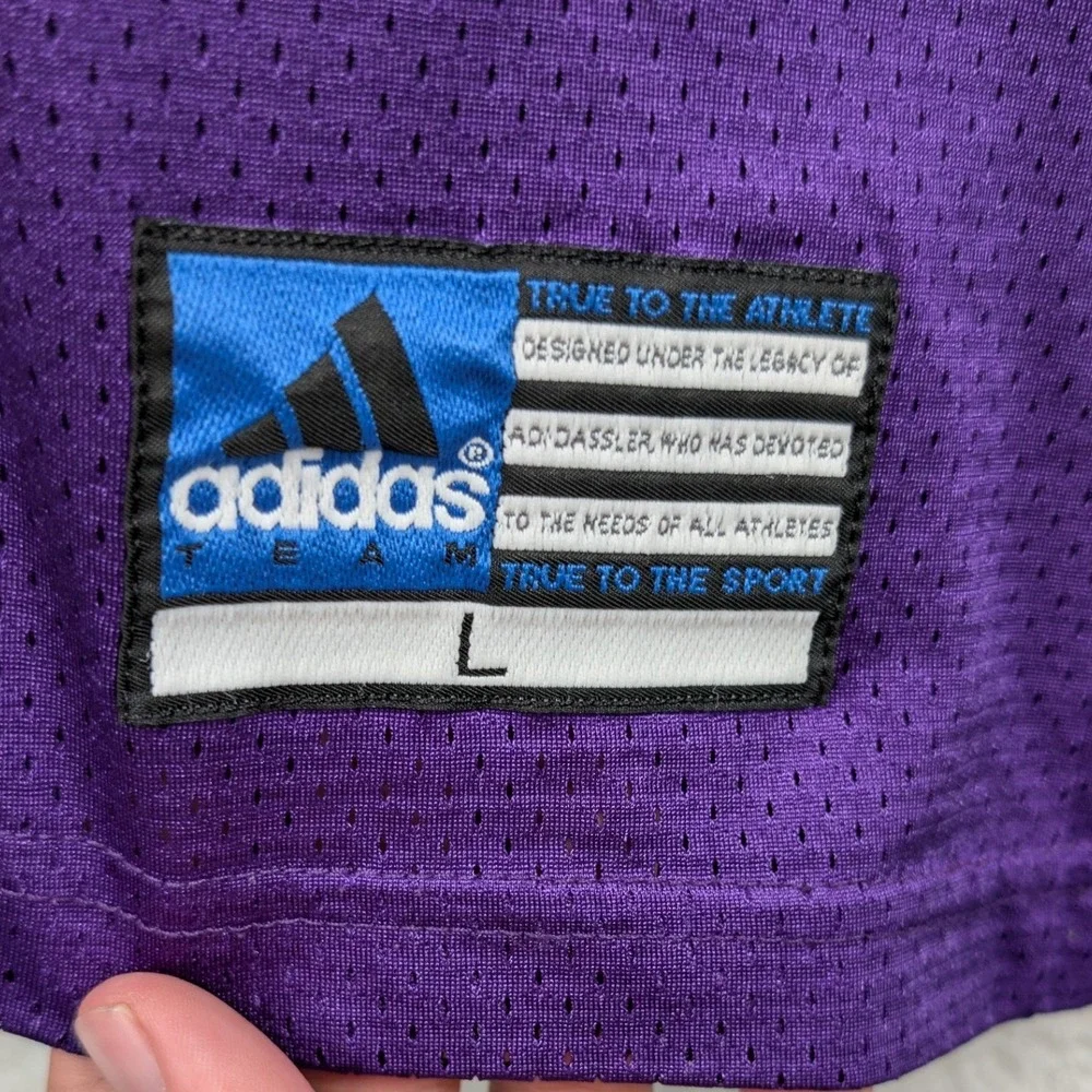 VTG Adidas Randy Moss Jersey Men's L Purple Nylon Minnesota Vikings Football 90s